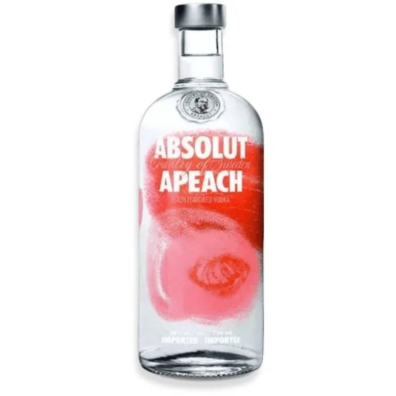 Absolut Vodka Apeach Flavored Imported 750ml vodka