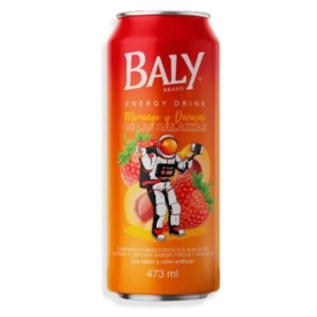Bebida Energizante Baly Fresa Y Durazno 473ml Importado