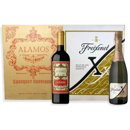 1 CAJA ÁLAMOS CABERNET SAUVIGNON 750ML + 1 CAJA FREIXENET X DEMI SEC 750ML