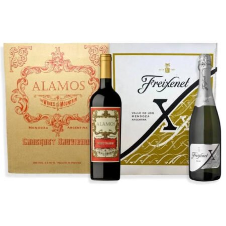 1 CAJA ÁLAMOS CABERNET SAUVIGNON 750ML + 1 CAJA FREIXENET X DULCE 750ML