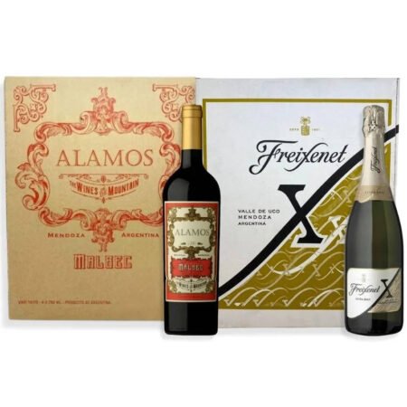 1 CAJA ÁLAMOS MALBEC 750ML + 1 CAJA FREIXENET X EXTRA BRUT 750ML