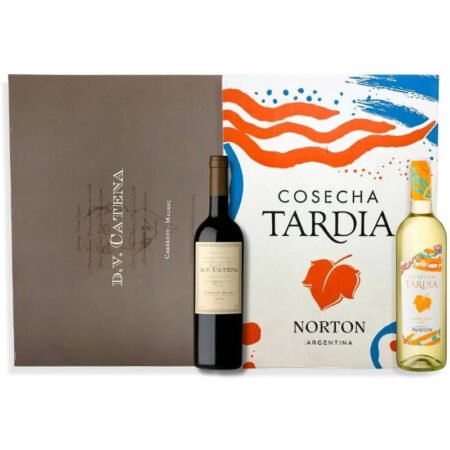 1 CAJA  D.V. CATENA CABERNET MALBEC 750ML + 1 CAJA COSECHA TARDÍA BLANCO