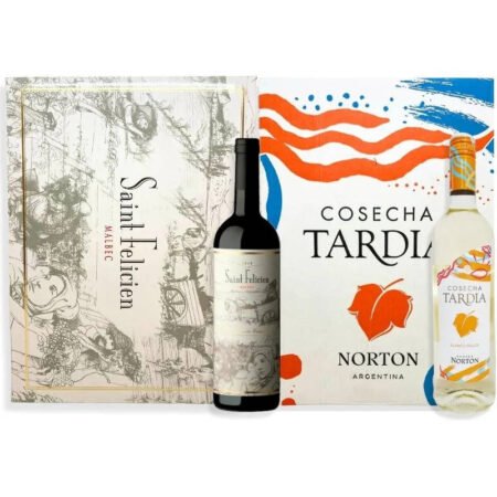1 CAJA SAINT FELICIEN MALBEC 750ML + 1 CAJA COSECHA TARDÍA BLANCO