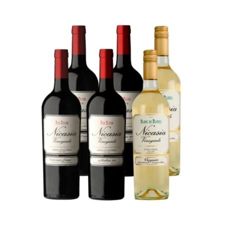 MIX NICASIA 2 RED BLEND MALBEC 750ML + 2 RED BLEND CABERNET FRANC 750ML + 2 BLANC DE BLANCS VIOGNIER 750ML