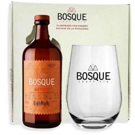 Gin Bosque Nativo 500ml + Vaso De Vidrio 460ml C/Estuche