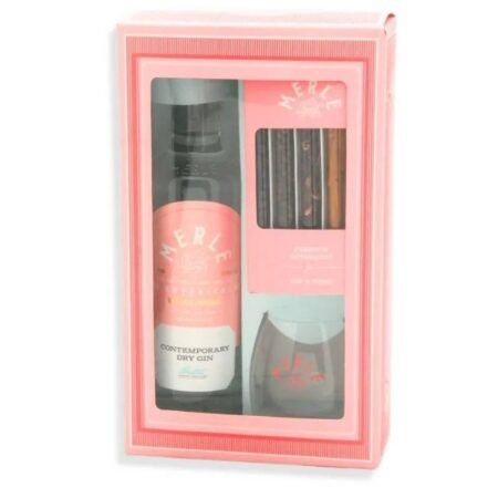 Gin Merle 12 750ml + Botánicos + Vaso 500ml C/Estuche