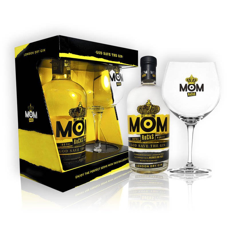 Mom Royal Rocks Purity Gin 700ml + Copa C/estuche