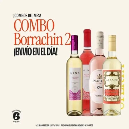 BOX 5 2U NINA COSECHA TARDÍA DULCE NATURAL ROSÉ MALBEC 750ML + 1U SALENTEIN RESERVA ROSÉ SYRAH 750ML + 2U ÁLAMOS DULCE NATURAL 750ML + 1U NINA COSECHA TARDÍA DULCE NATURAL MOSCATO GIALLO 750ML