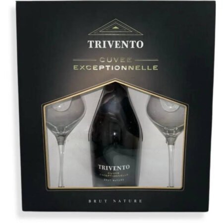 Trivento Brut Nature 750ml + 2 Copas Estuche