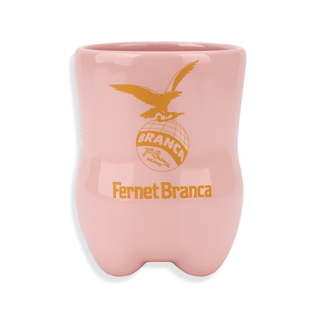 Fernet Branca Vaso de Cerámica Rosa