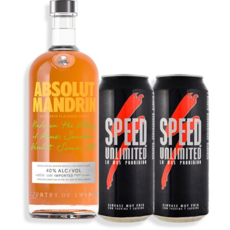 COMBO ABSOLUT MANDRIN 750ML + 2 SPEED UNLIMITED 473ML