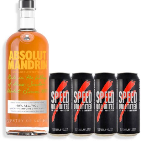 COMBO ABSOLUT MANDRIN 750ML + 4 SPEED UNLIMITED 250ML