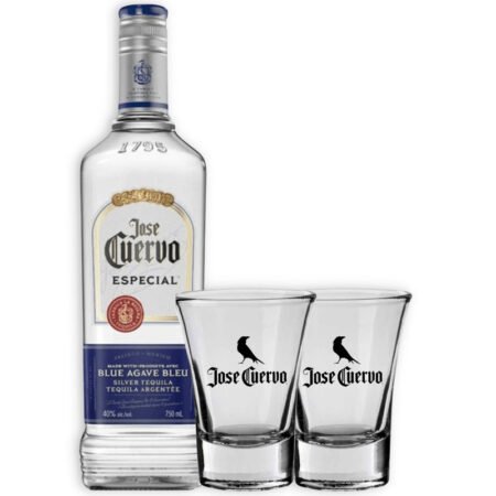 1U JOSÉ CUERVO ESPECIAL SILVER + 2U SHOT DE VIDRIO JOSÉ CUERVO 55ML